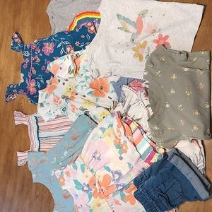 Lot of 14 Toddler girl summer clothes